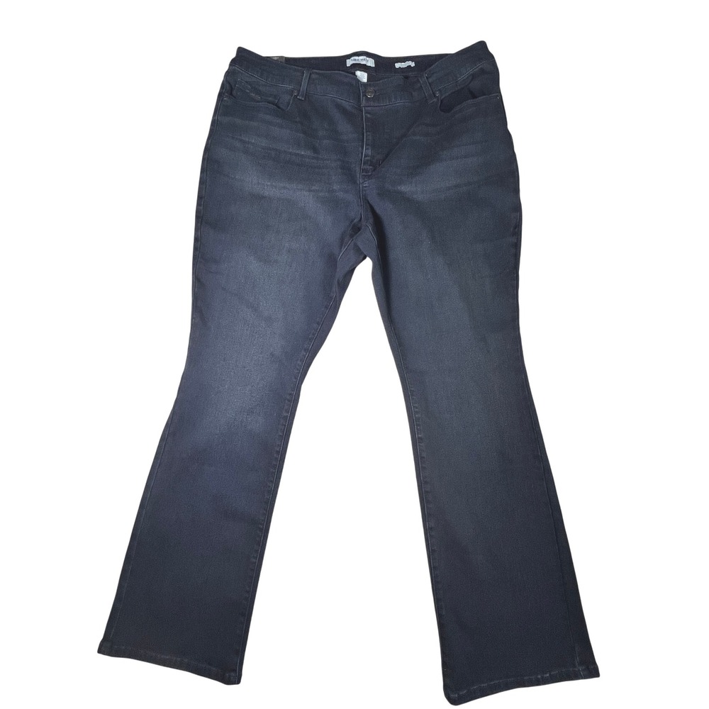 Nine West Gramercy Mini Boot Jeans Dark Wash Size 20W Flattering Fit Stylish - Picture 2 of 9